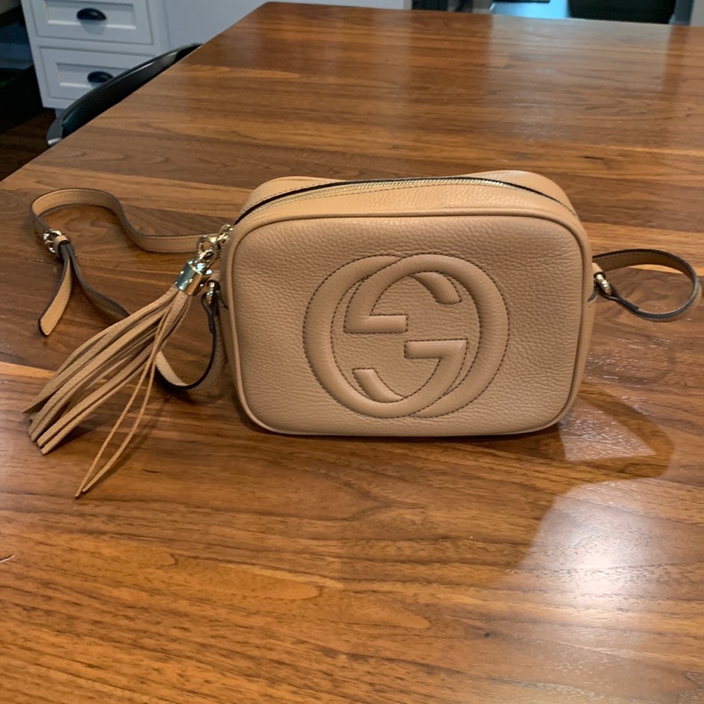Tan Gucci bag